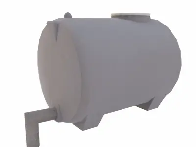 Water Storage Tank 3D model Low-poly 3D model