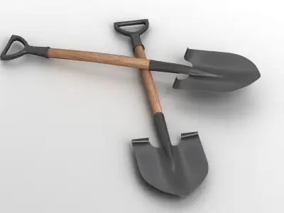 Shovel Spade garden tool 3D model