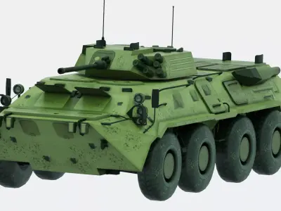 Armored Personnel Carrier Military Army APC Game Ready Low-poly 3D model
