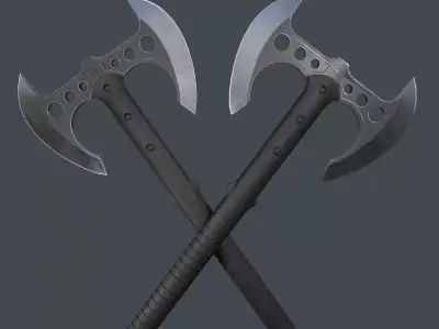Tomahawk M48 Double Bladed Low-poly 3D model