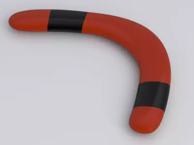 Boomerang red 3D model