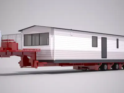 Moving Trailer with House 3D model