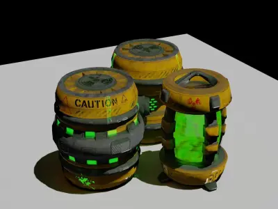 Sci-Fi Barrel 3D model