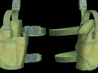 Tactical Holster Low-poly 3D model