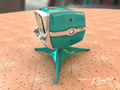 Vintage clock PanaLine50 - c4d fbx 3ds - 3d model 3D model