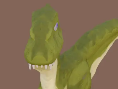 Trex Dino Cartoon Model 3D model