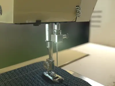 Detailed Sewing Machine - PBR Low-poly 3D model