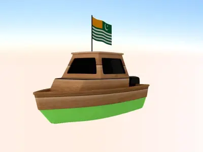 Azad Kashmir Fishing Boat 3D model