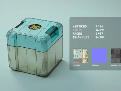 Box  storage Sci-fi  Medical Science  3D model