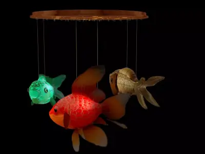Chinese fish  lantern  3D model