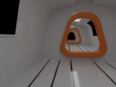 Futuristic Train 3D model