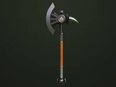 Battle Axe11 All PBR Unity UE Textures Included Low-poly 3D model