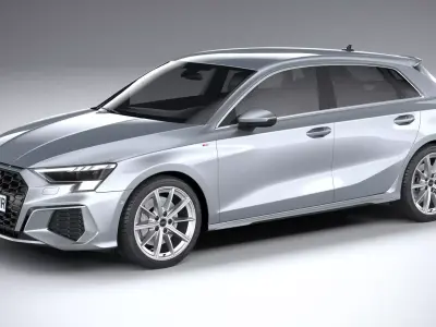 Audi A3 g-tron 2024 3D model