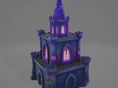 castle 1 Low-poly 3D model