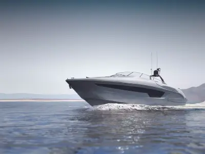 Modern recreational motor boat 3D model