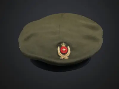 Military Beret hat 3D model