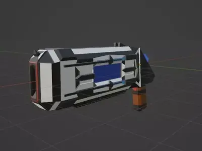 Space Gun-YBR Free low-poly 3D model