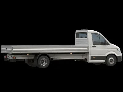VW Crafter 2 Flatbed Truck MAXI 50 3D model