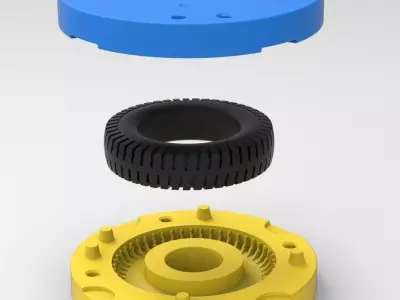 Mold for diecast tire 8 Scale 1 to 10 and 1 to 14 and 1 to 25 3D print model