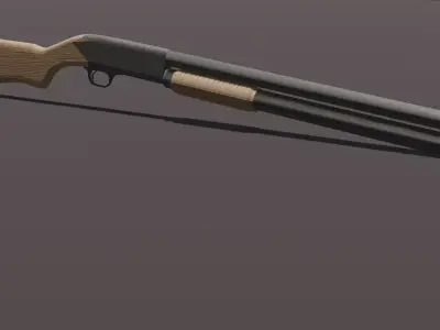 FPS Shotgun Low-poly 3D model Low-poly 3D model