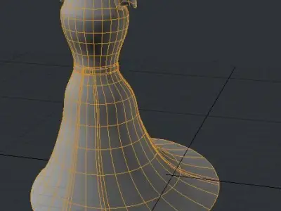 Belted Dress 3d model 3D model