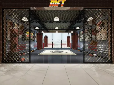 Boxing Gym Low-poly 3D model