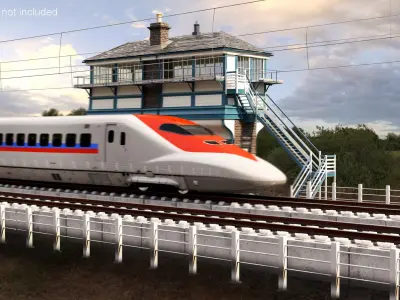 Bullet Train Locomotive 3D model