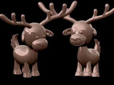 Christmas Deer Toy for 3D print model 3D print model