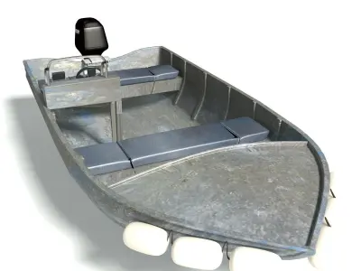 Alluminium Dory 3D model