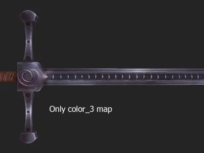 bastard sword Free low-poly 3D model