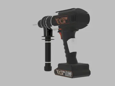 Cordless Electric Drill 3D model