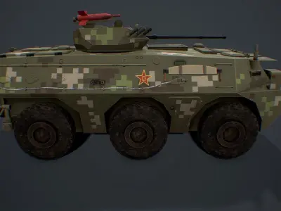 ZSL-92B chinese armoured vehicle Low-poly 3D model