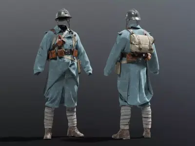 SOLDIER WWI France 3D model