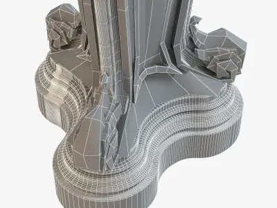 Classic Antique Pedestal 3D model