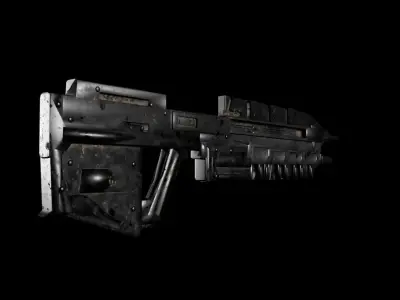 Halo Assault Rifle Made In Maya and Textured In 3DCoatTextura Low-poly 3D model