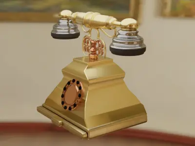 Antique Phone 3D model