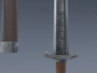 swords viking pack low poly game ready Low-poly 3D model