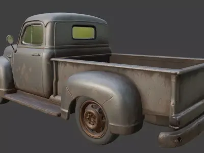 Vintage Rusty Pickup Truck 3D Model 3D model 32