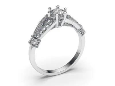 solitaire with ring sizes  8 part S78 3D print model
