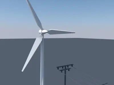 Wind turbine 3D model get