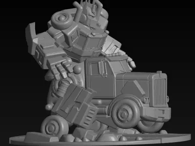 Optimus Prime G1 Statue -Transformers Inspired Robot STL 3D print model