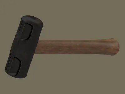 Short sledgehammer 3D model