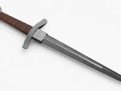 Medieval Knight Dagger 3D model