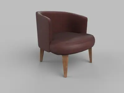 chair leather Low-poly 3D model purchase