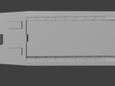 LC3 British Landing Craft Low-poly 3D model