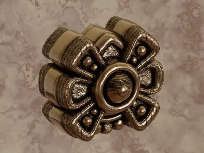 Aztec symbol pendant 2 Movement - Ollin 3D print model purchase