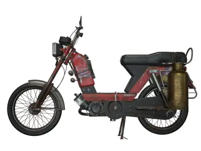 TVS XL Low Poly  Low-poly 3D model