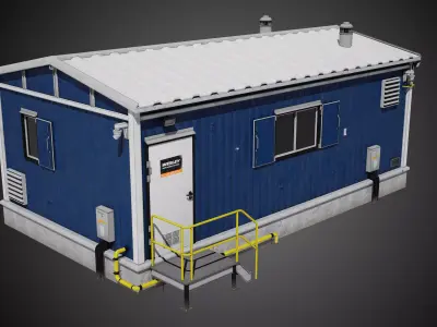 Construction Site Office Container Industrial Prop 3D model