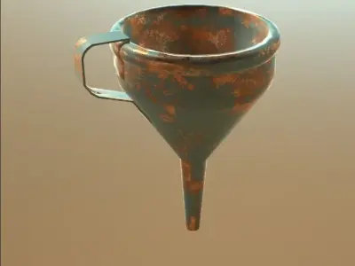 old funnel Low-poly 3D model