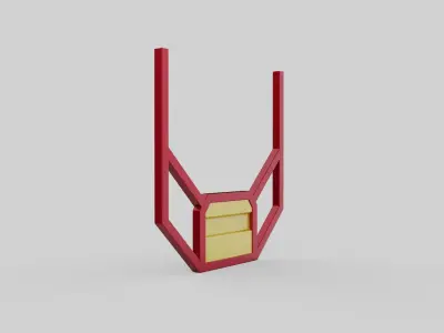 Back cab truck panel 3D model